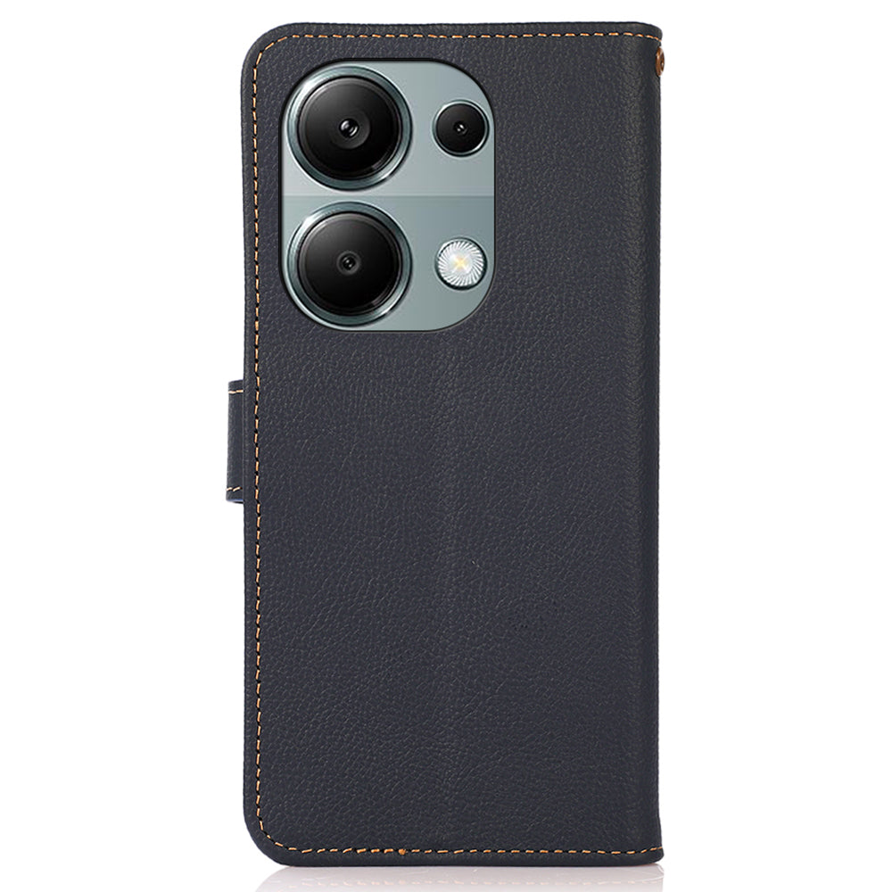 KHAZNEH For Xiaomi Redmi Note 13 Pro 4G / Poco M6 Pro 4G Case Genuine Cow Leather+TPU Stand Phone Cover KHAZNEH For Xiaomi Redmi Note 13 Pro 4G / Poco M6 Pro 4G Case Genuine Cow Leather+TPU Stand Phone Cover